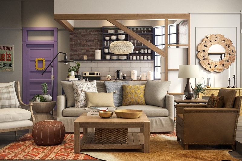 Μία ομάδα interior designers μάς δείχνει πώς θα έμοιαζαν σήμερα τα διαμερίσματα στα Φιλαράκια