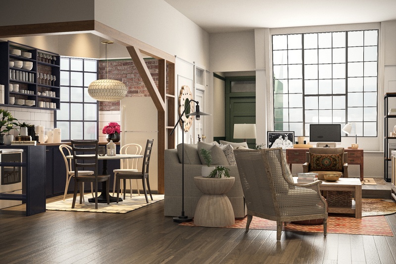 Μία ομάδα interior designers μάς δείχνει πώς θα έμοιαζαν σήμερα τα διαμερίσματα στα Φιλαράκια