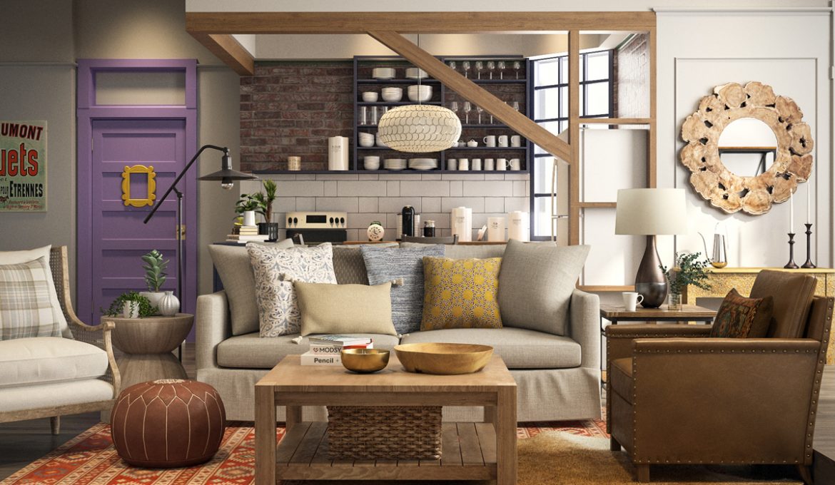 Μία ομάδα interior designers μάς δείχνει πώς θα έμοιαζαν σήμερα τα διαμερίσματα στα Φιλαράκια